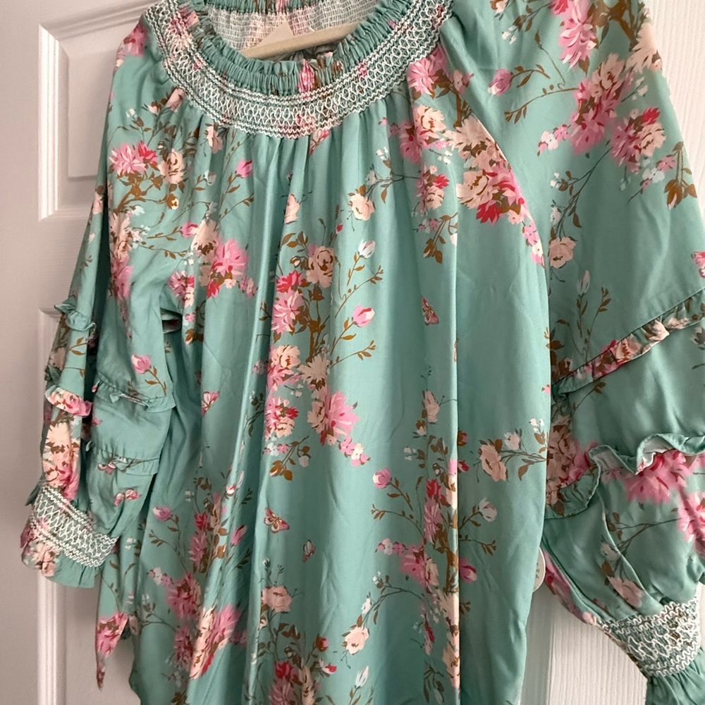 Spartina 449 Heidi Blouse in Calm Waters - Large - NWT